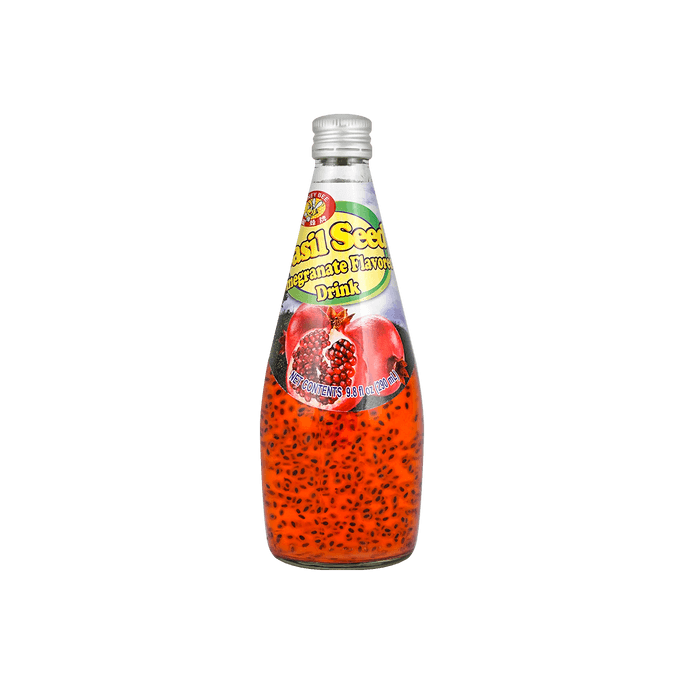 泰国HONEYBEE蜜蜂牌 石榴罗勒籽果汁饮料 290ml