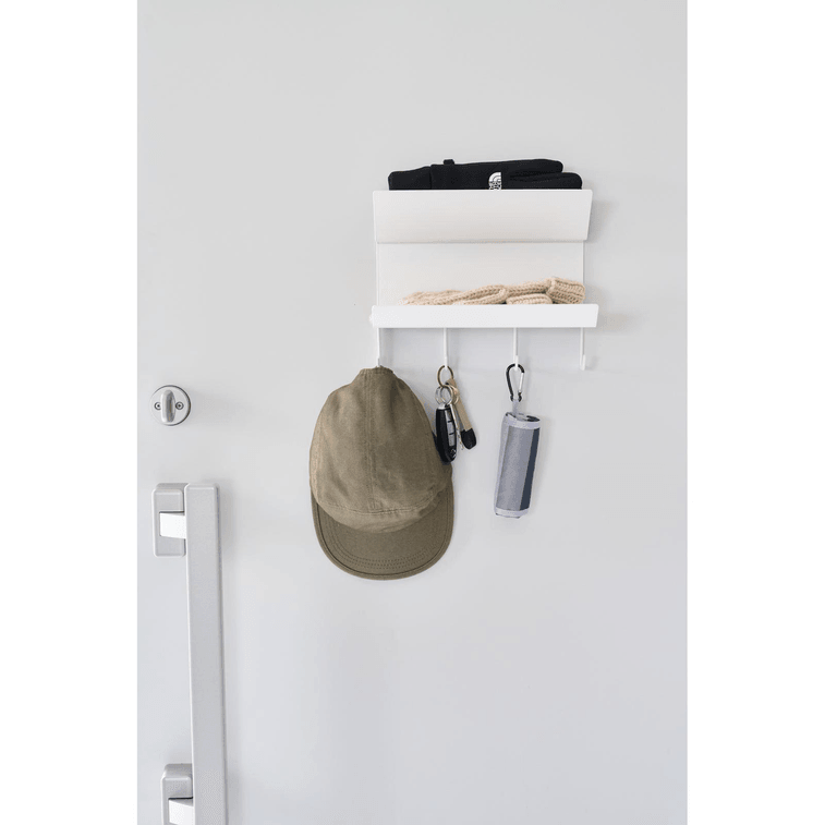 日本 Yamazaki Home 磁性玄关架 - 钢白色 1件 7