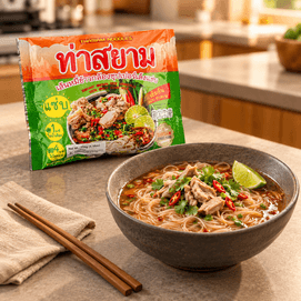 泰国 THASIAM 泰暹 辣味清汤糙米米粉 118g【泰式酸辣风味】【糙米米粉】【即食汤粉】