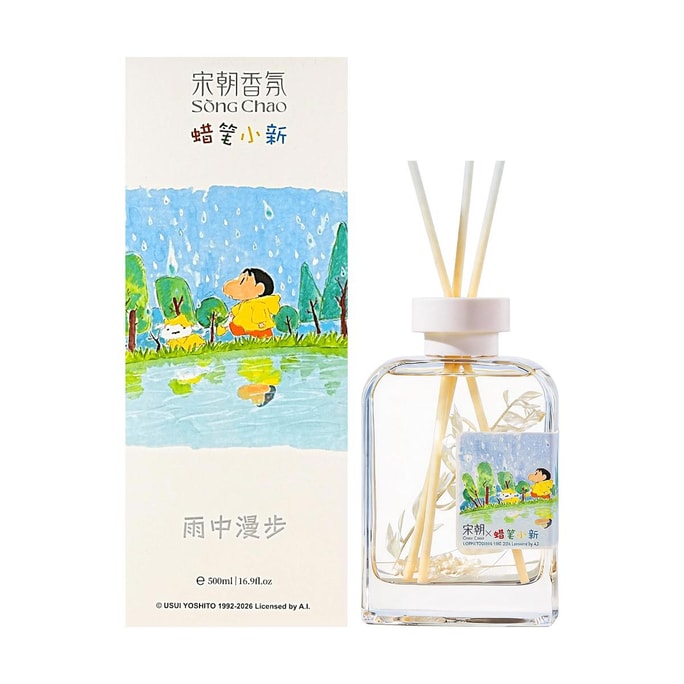 Crayon Shin-chan Rainy Stroll Flameless Reed Diffuser Fresh Ambience Home Fragrance 16.91fl oz