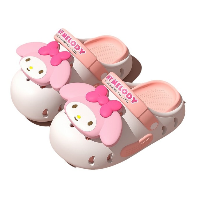 Children's Hole Slippers For Home Indoor Soft Sole Non-Slip Parent-Child Baby Wear -My Melody34-35 Size 1 Pair