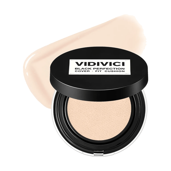 韩国VIDIVICI 黑色完美贴合气垫粉底液 SPF40 PA++ 13g #17N Fair 高遮瑕控油持久 提亮肤色 细腻不卡粉