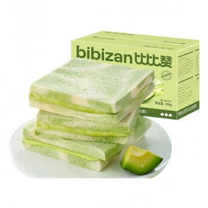 【中国直邮】   比比赞 无边牛油果夹心吐司 300g 绵密松软面包 营养早餐解馋点心代餐充饥零食