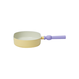 BETTER FINGER Cast Aluminum Oval Grill Pan Frypan Yellow 10"