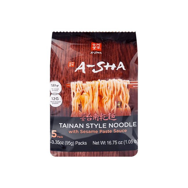 Sesame Sauce Healthy Thin Tainan Ramen Noodles 5bags 475g