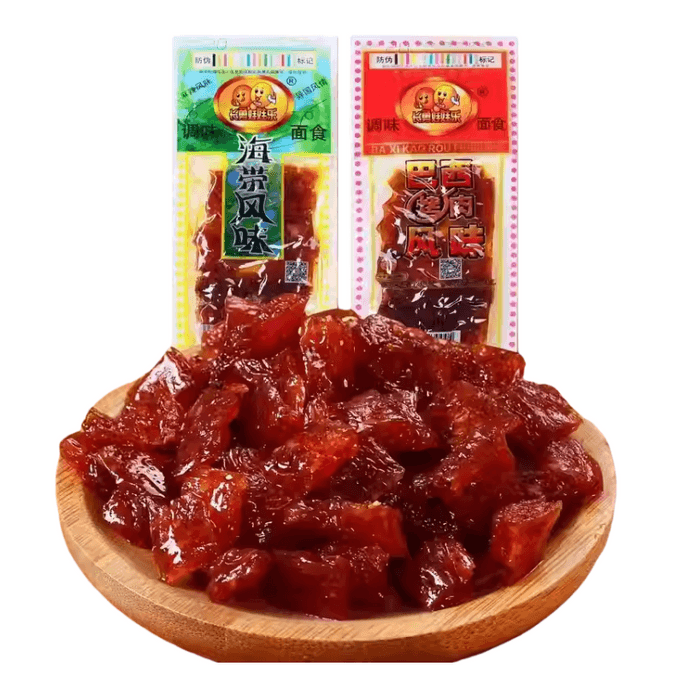 Doll Le Brazilian Barbecue Spicy Seaweed Flavor, Two Flavors, Campus Snack, Spicy Gluten 13g*10 Packs (5 Packs per Set)