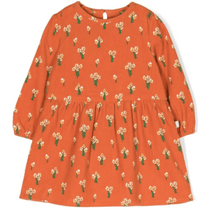 MOM LOVES ME ベビーガールズ 長袖 花柄 ドレス - 3/6/12ヶ月