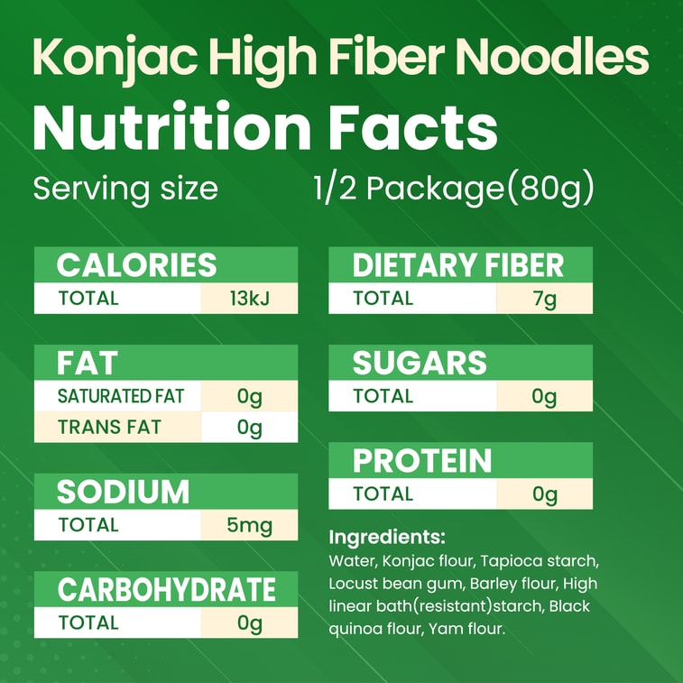 Healthy Dried Konjac Noodles - natural low-calorie gluten-free zero sugar and high-fiber substitute for noodles 170g 9