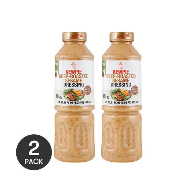 Japanese Deep-Roasted Sesame Dressing, 16.9 fl oz *2【2 Packs】【For Salad, Pasta】