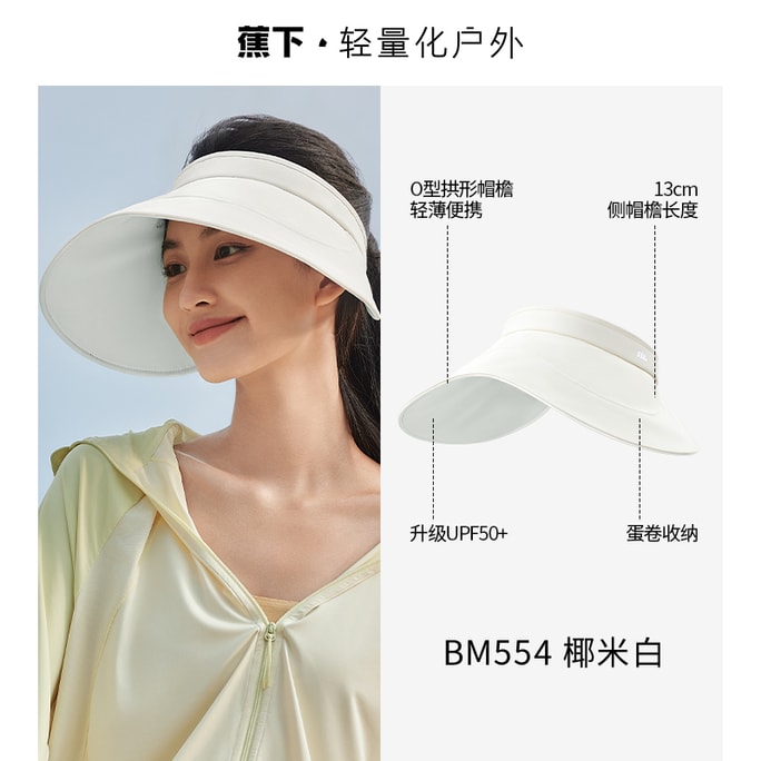 UV Protection Hat - Wide Brim Bucket Hat with Full Face Coverage Coconut Beige - UPF50+ Foldable Sun Hat 1pack