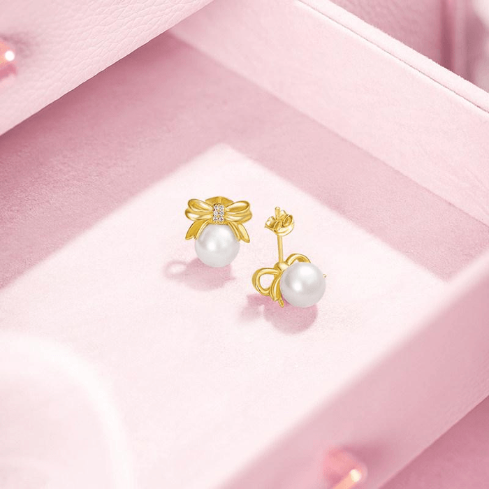 [중국 직배송] 차우 상상 리본 귀걸이, 스터드 귀걸이, 고급스러운 니치 스타일 *1개 3