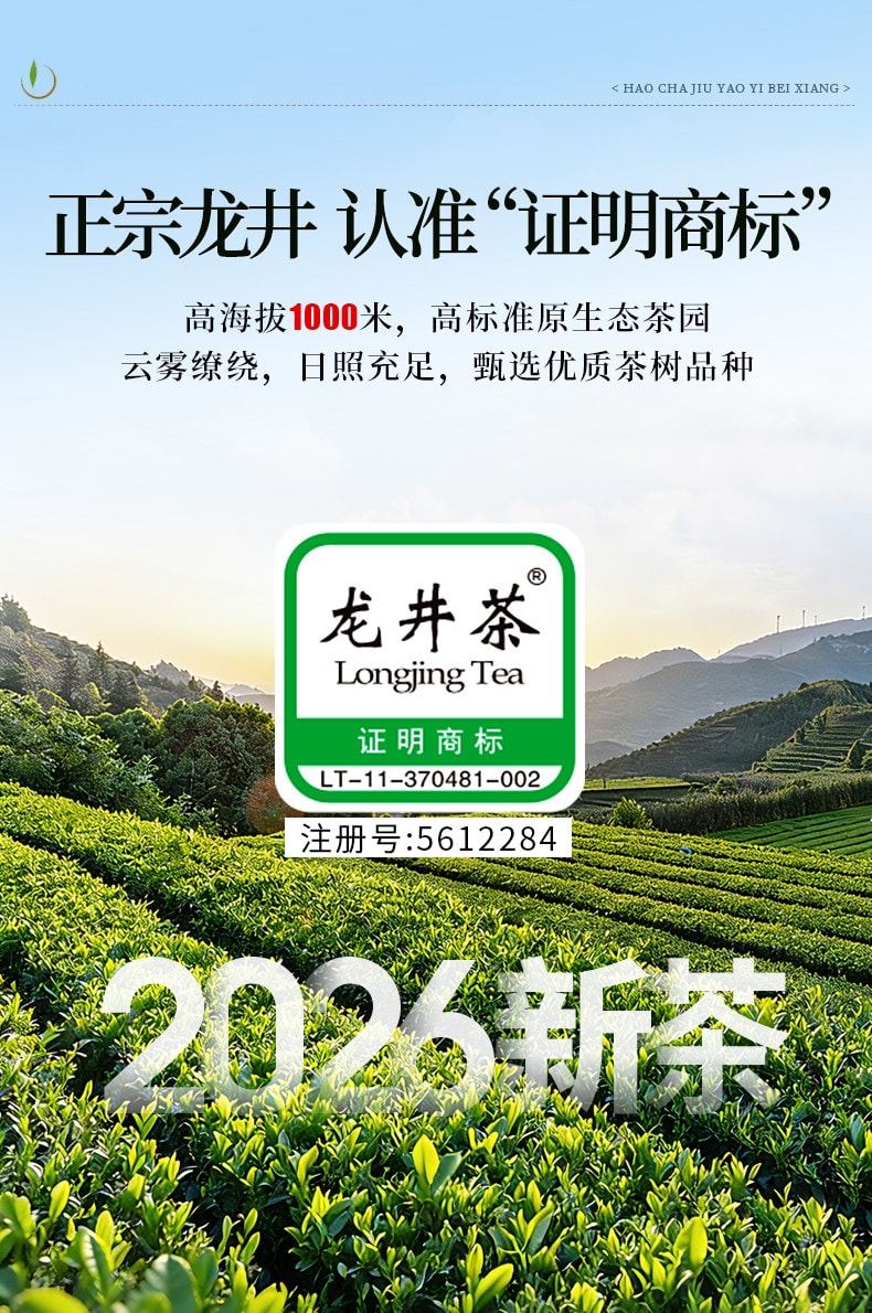 【中国直邮】 一杯香 2026新茶龙井茶明前绿茶茶叶春茶自己喝 口感鲜爽 明前龙井 125g