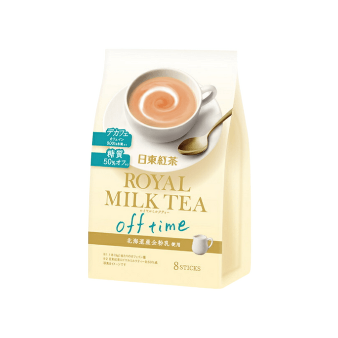 日本 日东红茶 休闲时光 皇家奶茶 减糖50% 8条装