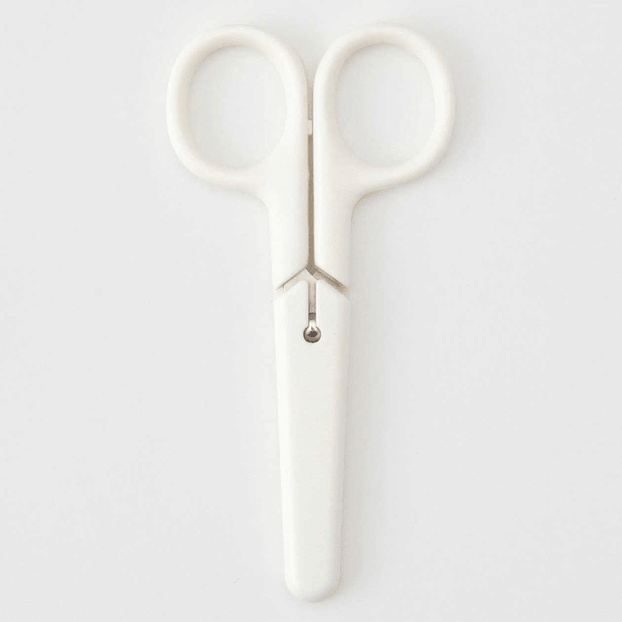 MUJI Stainless Steel Scissors White 10.5cm with Case