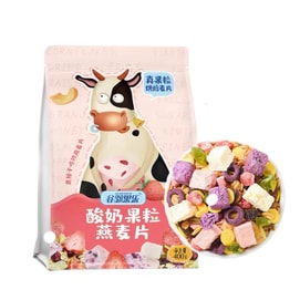 Yogurt Fruits Oatmeal 400g [Nutritious Breakfast] [Brewing milk Mix yogurt Better taste]