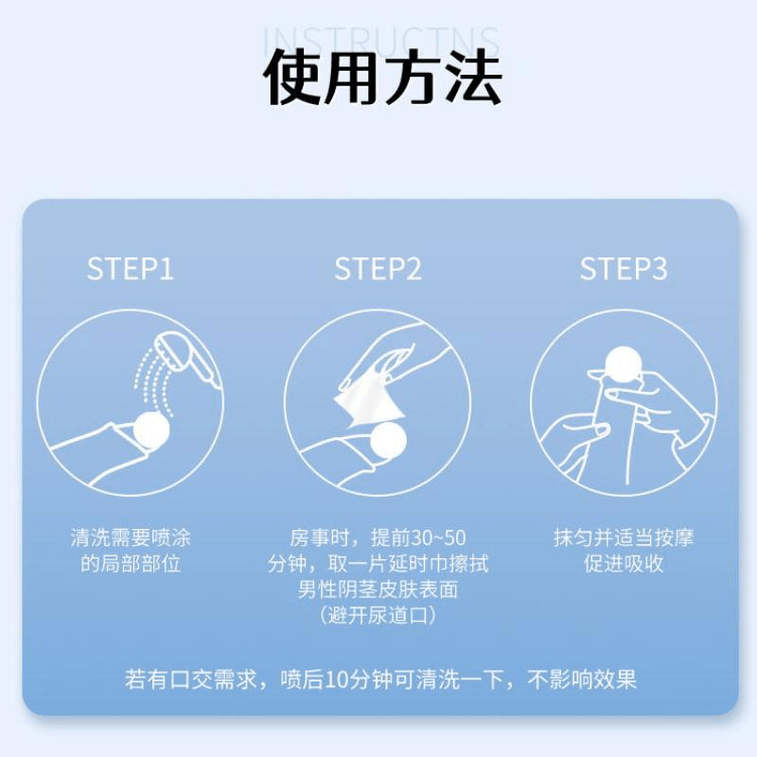 【中国直邮】杰士邦 延时湿巾持久外用神油延迟正品不射 3片*1盒装 3