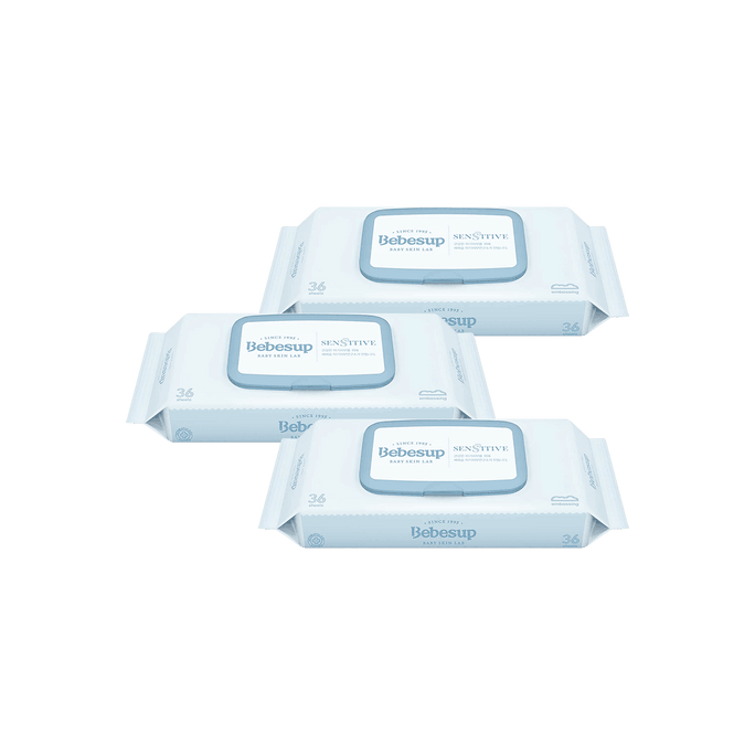 【Value Pack】Baby Wipes Sensitive Skin Type 36 Sheets*3 Travel Pack