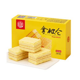 稻香村 拿破仑蛋糕 奶油夹心千层酥饼干 盒装 280g