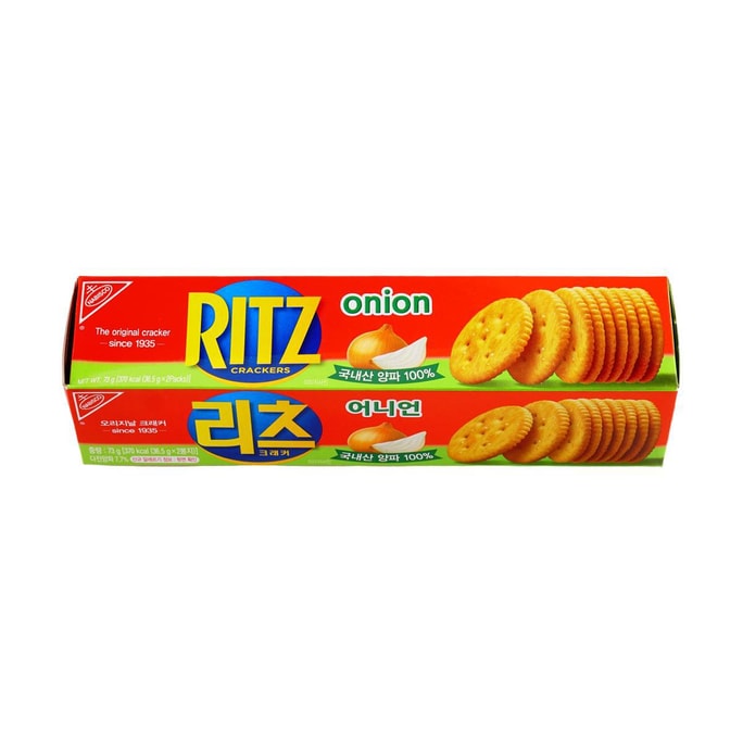 韩国RITZ乐之 酥脆饼干 小圆饼 洋葱味 73g