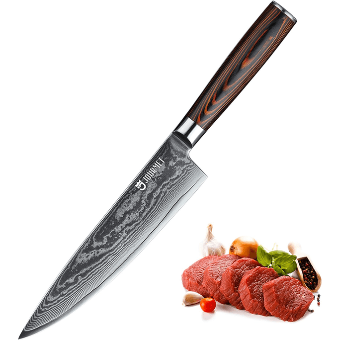 8 Inch High Quality Vg10 67 Layers Damascus Chef Knife Pakka Wood Handle Damascus Chef Knife