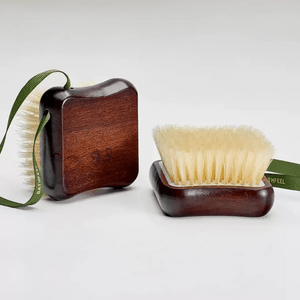 浴见BATHFEEL 乌檀木身体沐浴刷 短柄按摩软毛猪鬃干刷 持久耐用 柔软亲肤易敏肌适用