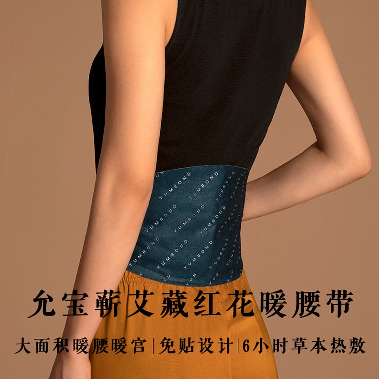 【中国直邮】薇娅推荐允宝暖腰带暖宫贴 3片/盒 2盒装 暖宝宝贴生姜发热腰贴宫寒暖腹 3