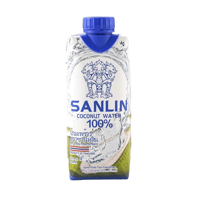 泰国SANLIN三麟 椰子水 330ml【100%椰汁】【清爽超好喝】