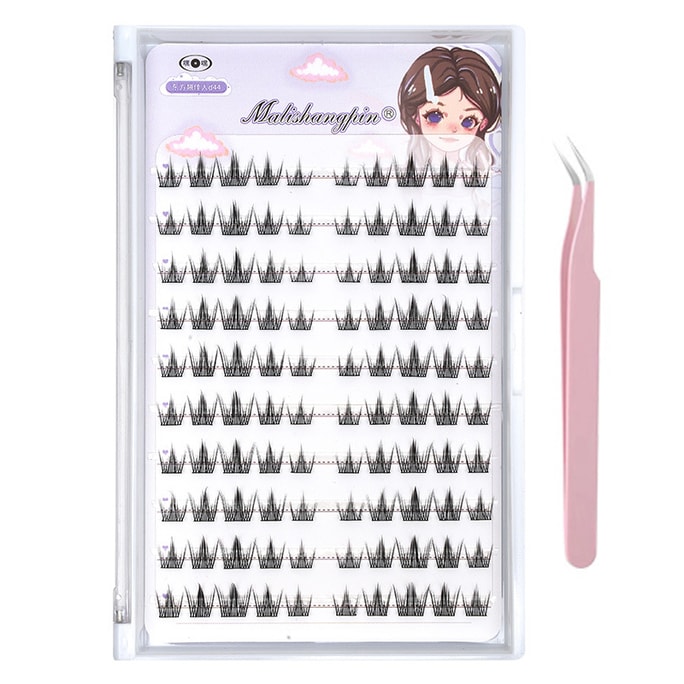  萌睫尚品 嘿嘿系列 免胶分段式假睫毛 #孔雀鱼睫毛书 送镊子