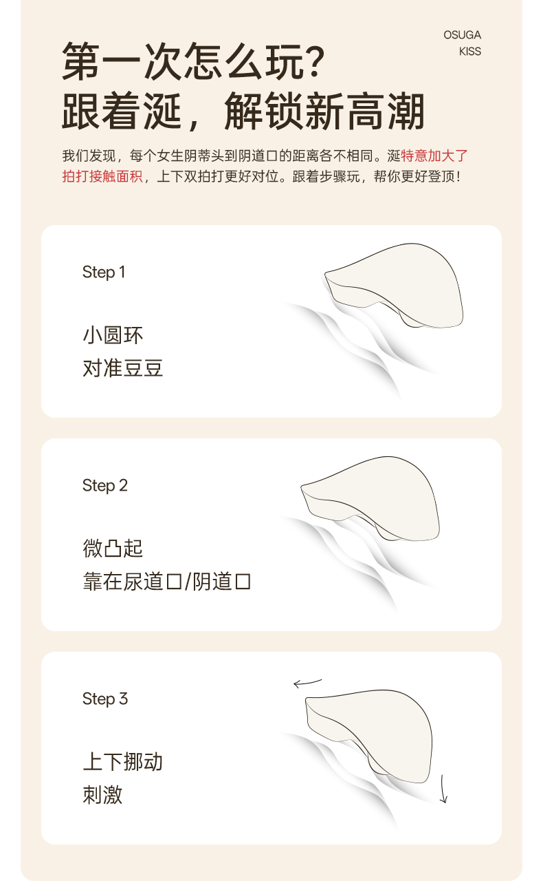 大人糖™ KISS涎 雙重壓顫拍打加熱情趣玩具自慰神器女性成人跳蛋用品體外女孩高端玩具 暖絨白