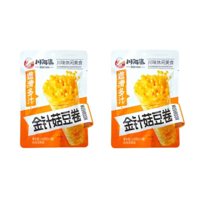 Chuan Apo Enoki Mushroom Bean Roll 118g*2 bags