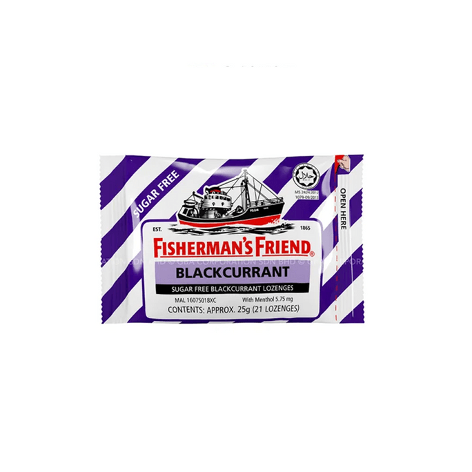【馬來西亞直郵】 英國 FISHERMAN'S FRIEND 漁夫之寶 黑加侖潤喉糖止咳糖 21粒裝