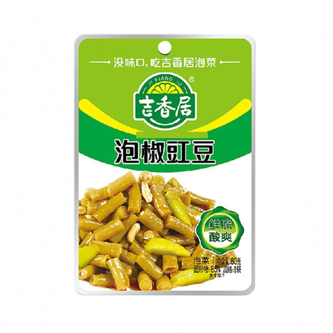 吉香居 即食小菜 酸香鲜脆豇豆 泡椒 88g 四川特产