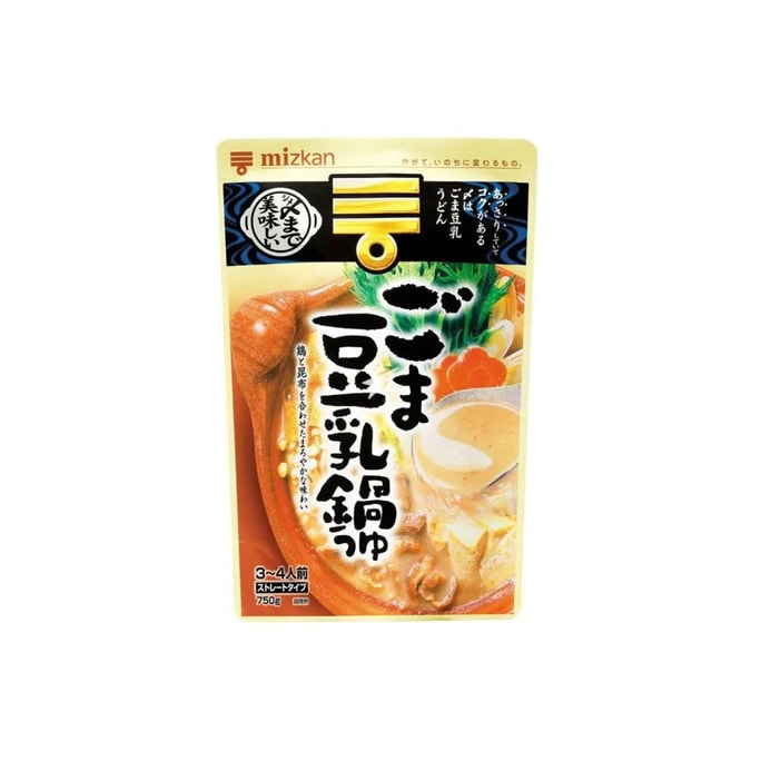 [일본 직배송] 미즈칸 일본 두유 전골 수프 패킷 750g