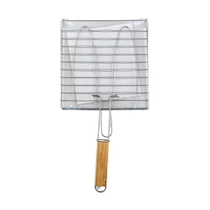 Double Fish Grilling Net BBQ Net for Grilling Corn and Vegetables 44×22.5cm