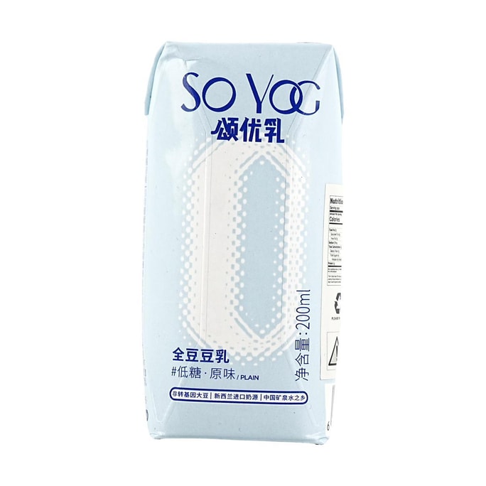 颂优乳 低糖全豆豆乳 原味 200ml【营养早餐豆奶】【DIY豆乳拿铁】