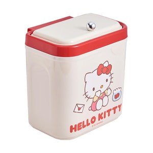 Sanrio Wall-Mounted Trash Can, Red, Crystal Clear Design, Punch-Free Kitchen Bathroom Storage
