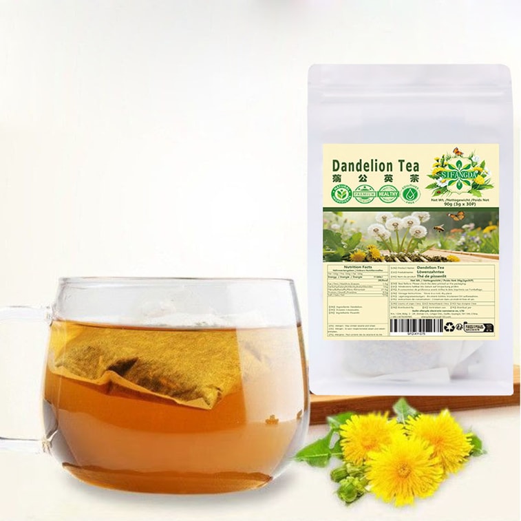 【Canada Direct Mail】 Sivan Da Dandelion Tea 90g (3g x 30 bags) Clears internal dryness, soothes dry mouth, relieves internal heat, essential for staying up late and eating spicy food, refreshing brewed tea bags, for people with heavy oil and heavy spice, and internal heat and acne-prone skin, daily nourishing tea drink 5
