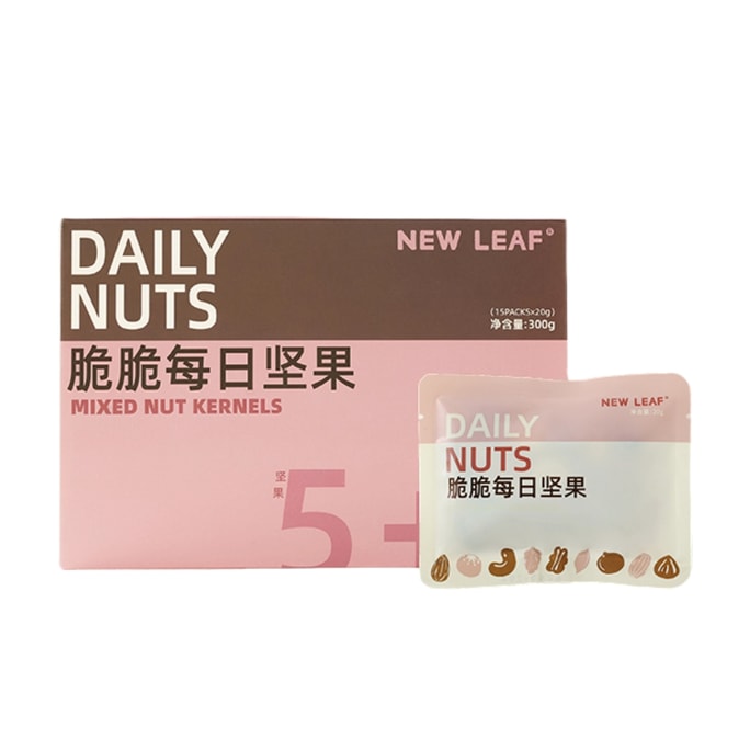 【中國直郵】 New Leaf 每日堅果 原味無添加 枸杞紅棗桑葚果脆 脆脆每日堅果300g*1盒