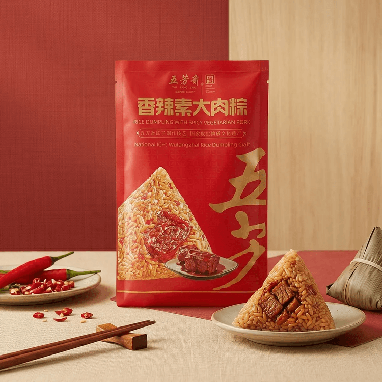 zaoweixingziページ WU FANG ZHAI Spicy Savory Vegetarian Meat Zongzi,2 Pieces 7.05 oz