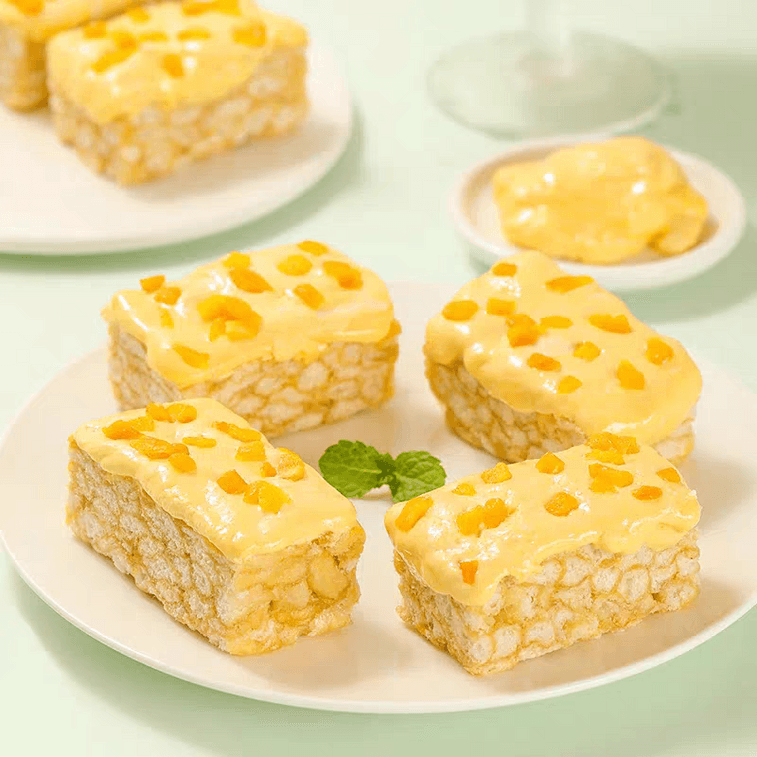 雪丽芙 【店庆大促】沙琪玛榴芒奶盖榴莲芒果网红休闲果味双拼独立小包装【内10块】约130克*1袋 3