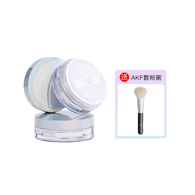 【中国直邮】 AKF 清透控油散粉 升级镭射版 01轻雾透明色 10g 防水防汗持久控油不脱妆
