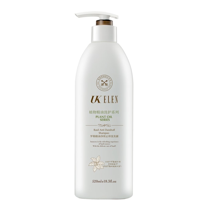 UKELEN 바질 에센셜 오일 비듬 및 가려움 완화 샴푸 520ml