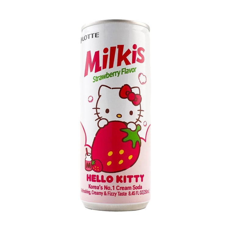 韩国LOTTE乐天 MILKIS妙之吻 牛奶苏打碳酸饮料 草莓味 250ml 【0脂】【包装随机发】 9