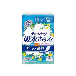 Uni-Charm Charm Nap Absorbent Sarafi 15cc [32 sheets] Daytime napkin size 19cm