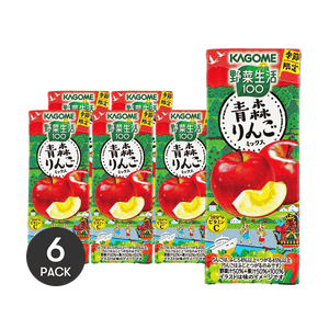 Yasai Seikatsu Aomori Ringo Mix - Vegetable Life 100 Aomori Apple Juice, 6.76 fl oz *6【6 Packs】