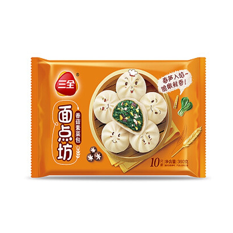 三全面点坊香菇素菜包360克怎么样