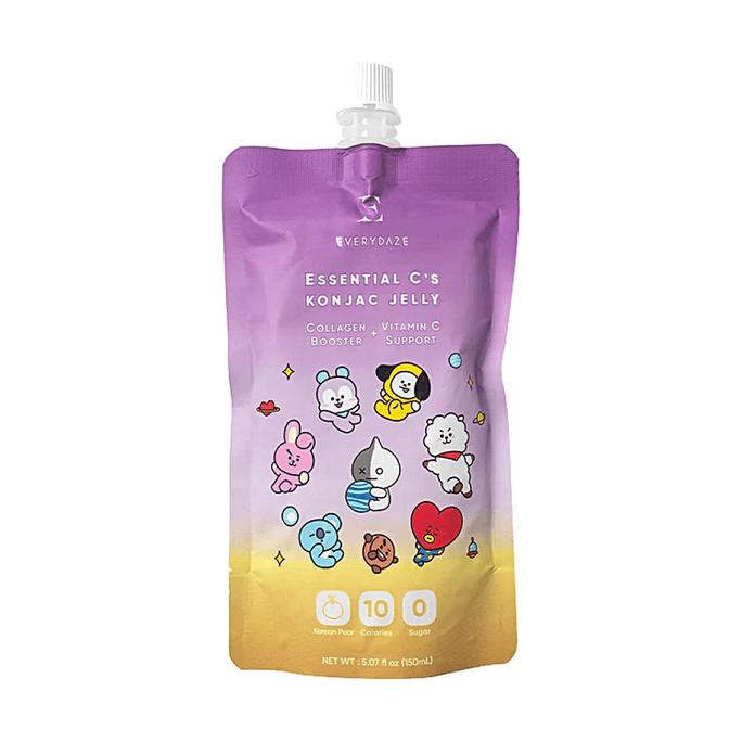 こんにゃくゼリー 韓国梨 5.07 fl oz 1個 【BT21 Edition】【コラーゲン＆ビタミンC入り】