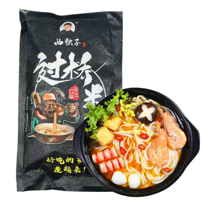 Crossing Bridge Rice Noodles Popular Northeast Flavor Spicy Pure Grain Rice Noodles  Dry  268g * 1 bag