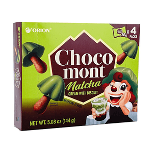 초코 몽 비스킷 말차 크림 맛, 140g
