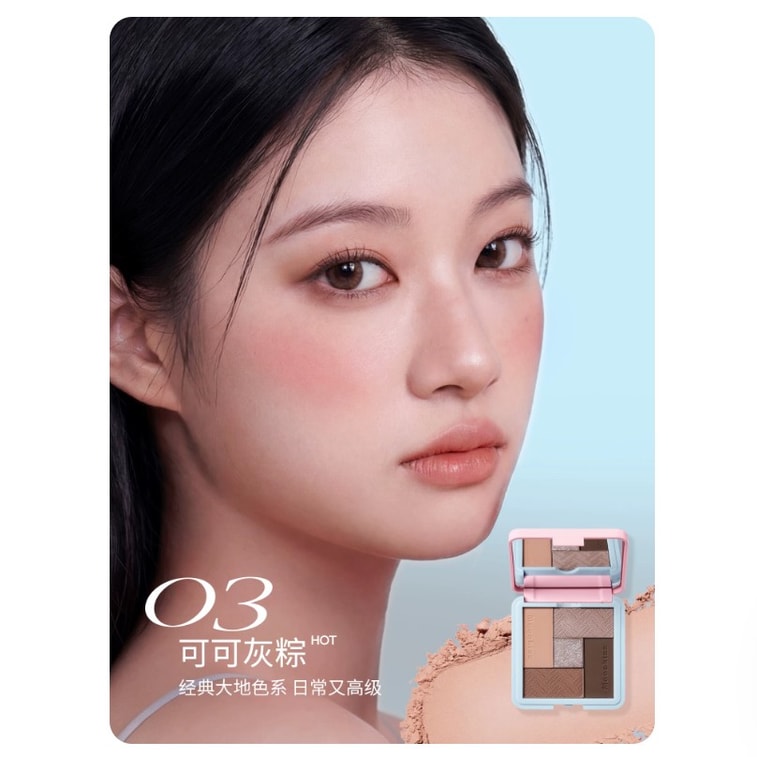 5 Colors Eyeshadow Palette 03 Cocoa Grey Brown, Classic Neutral Earth Tones, Fine & Blendable, Long Lasting Pigment, Daily High-Grade Makeup, 8.5g 3